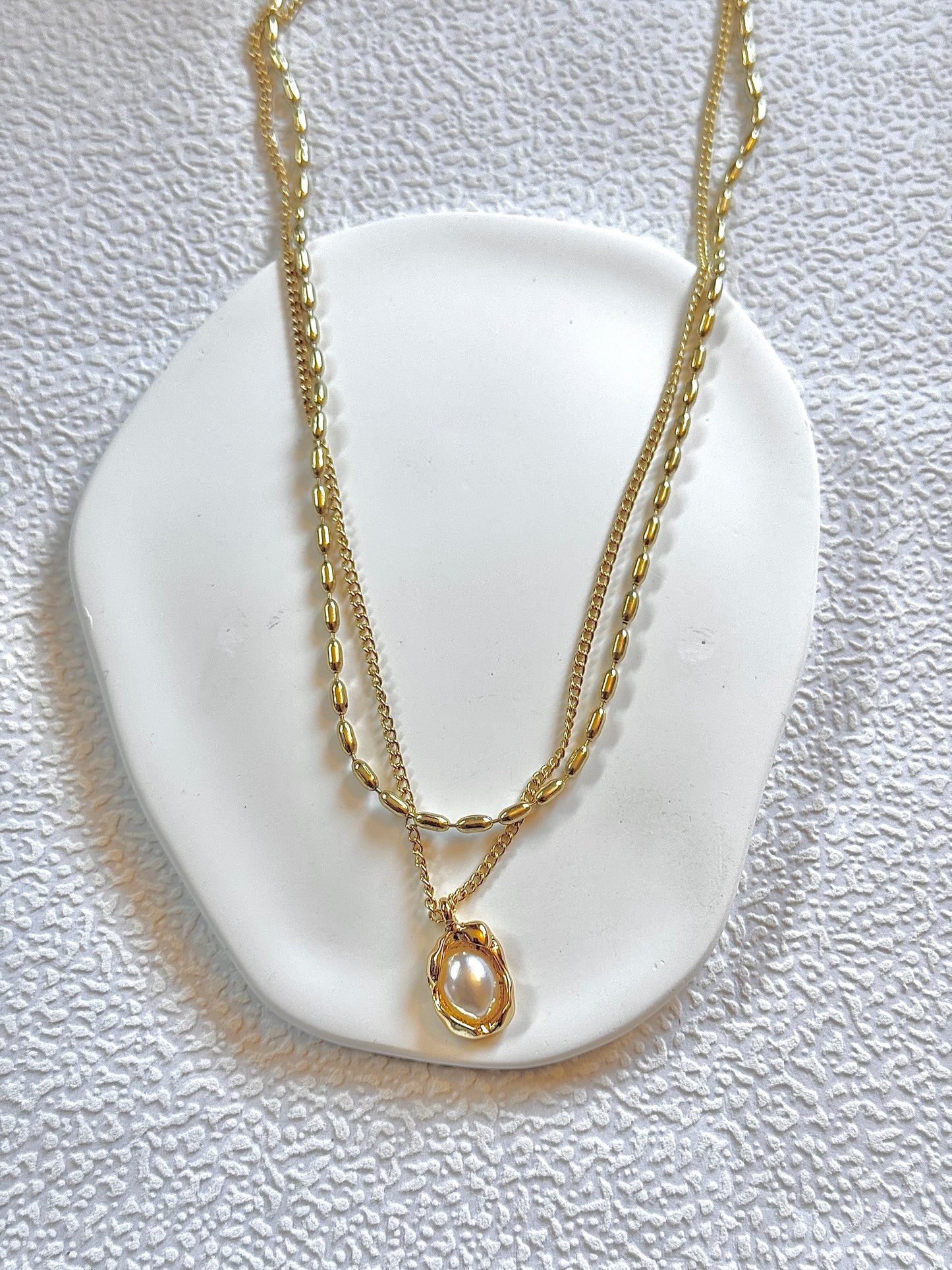 pearl double-layer necklace