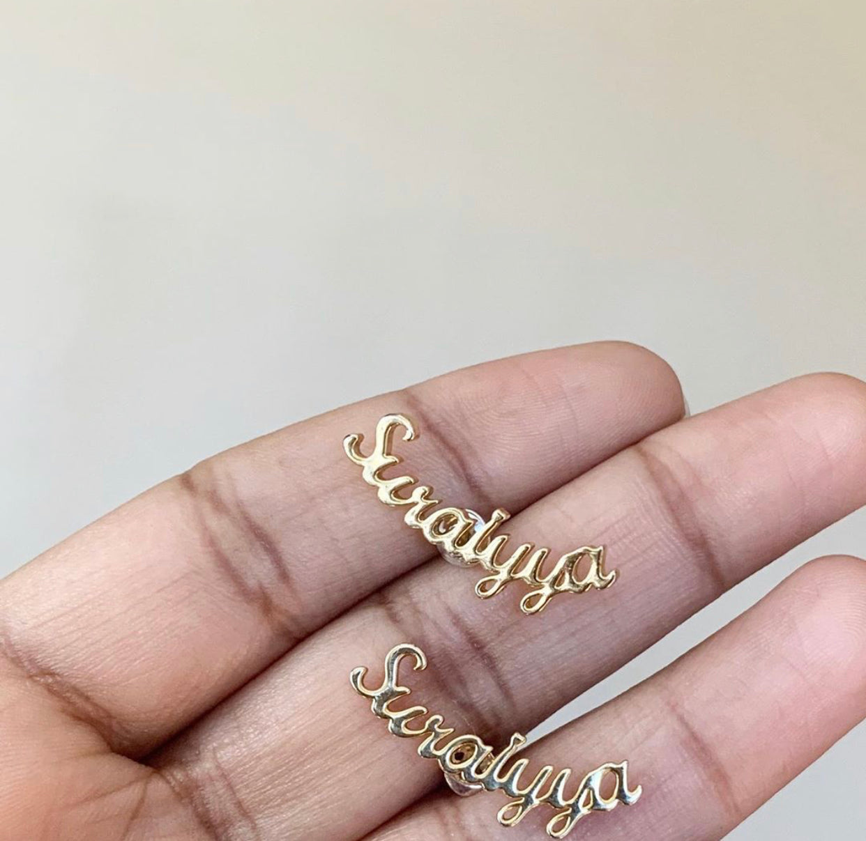Custom Name Stud Earrings