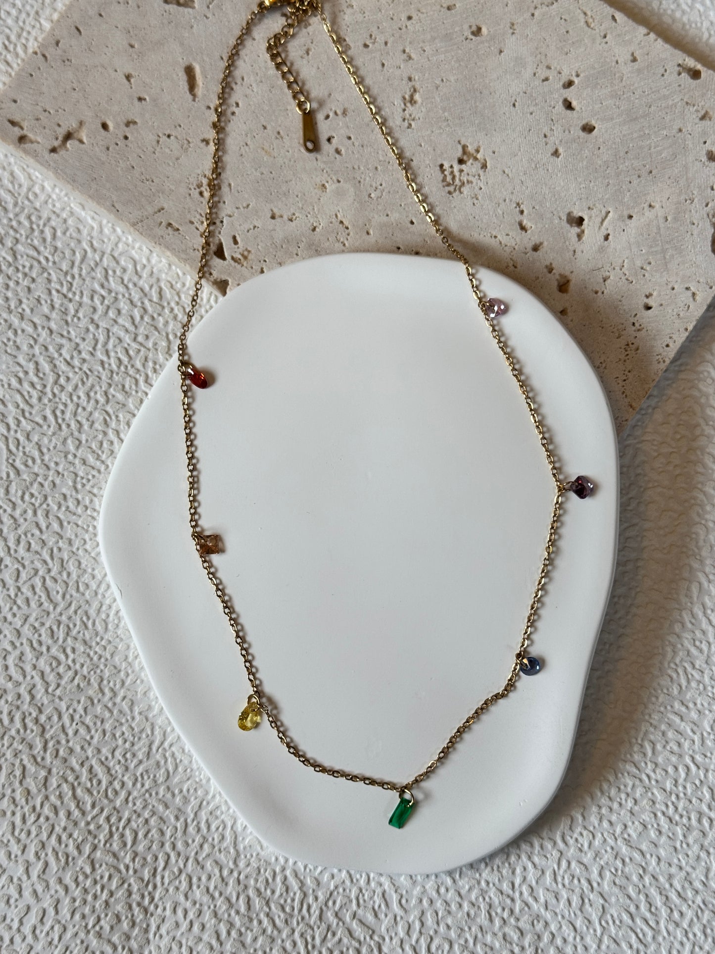 Colorful Zircon Pendant Necklace For Women