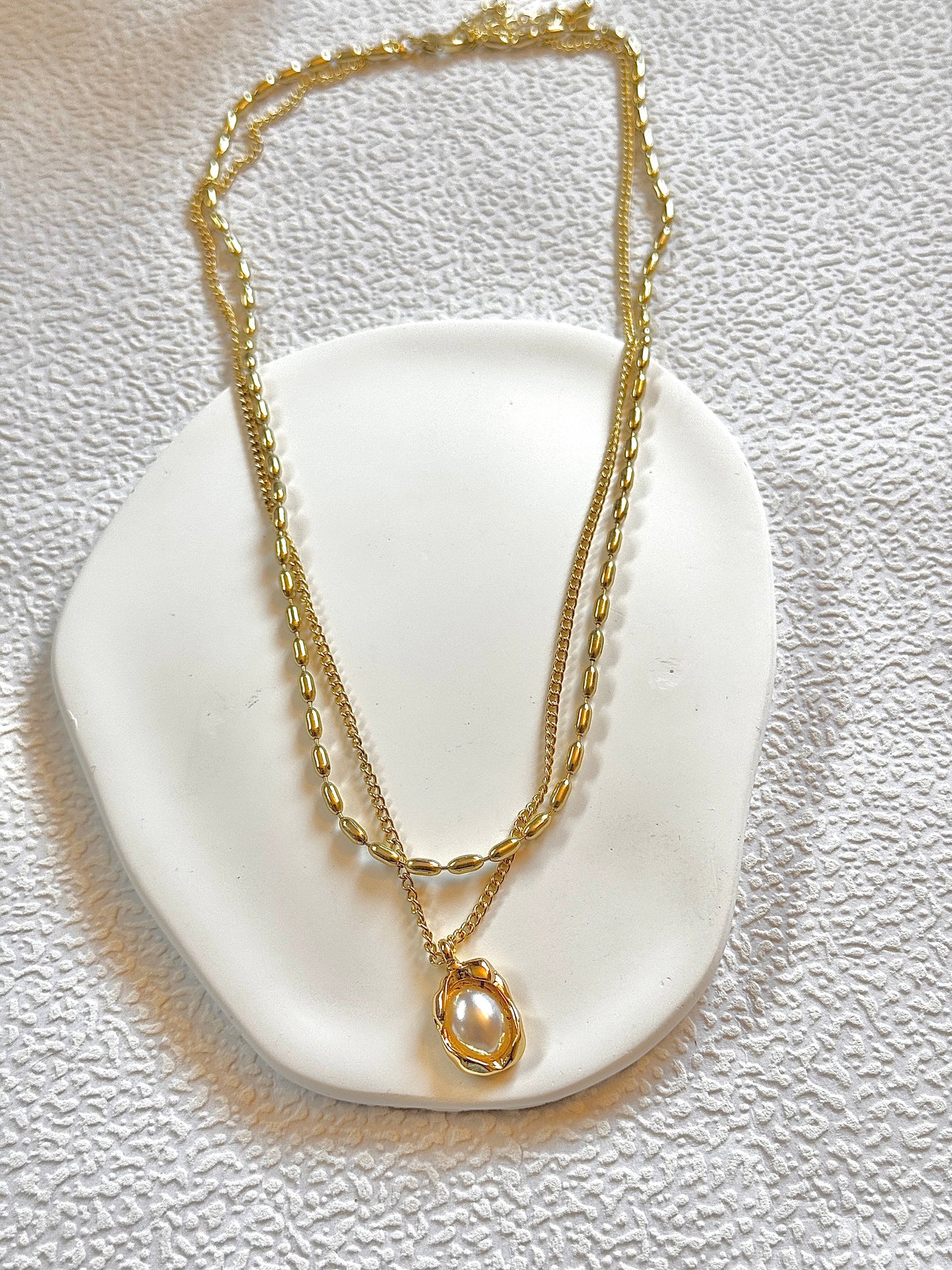 pearl double-layer necklace