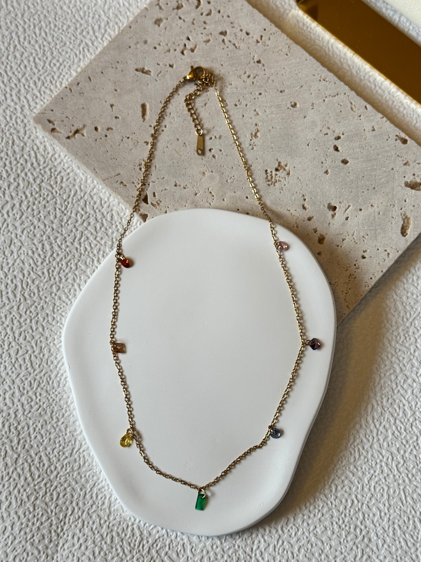 Colorful Zircon Pendant Necklace For Women