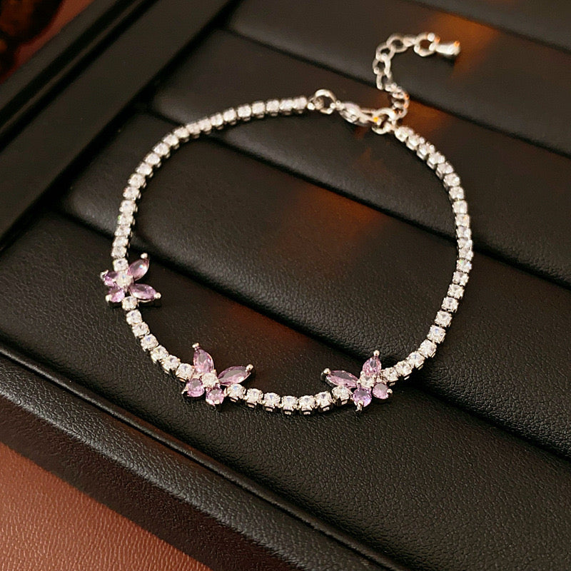 Purple Butterfly zircon Bracelet