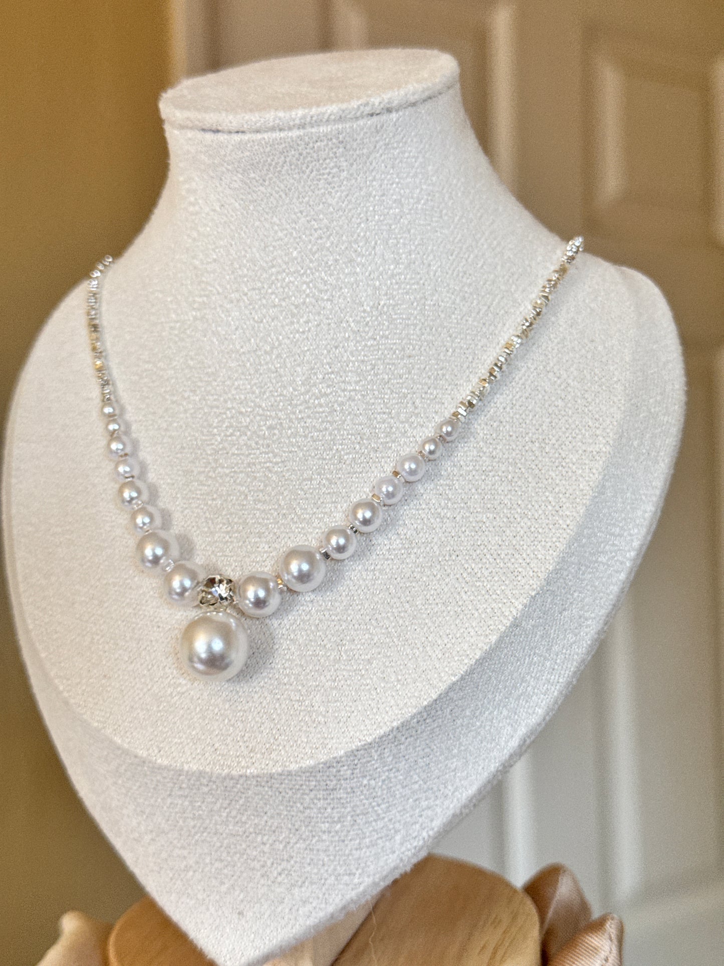 Pearl Silver beads Necklace