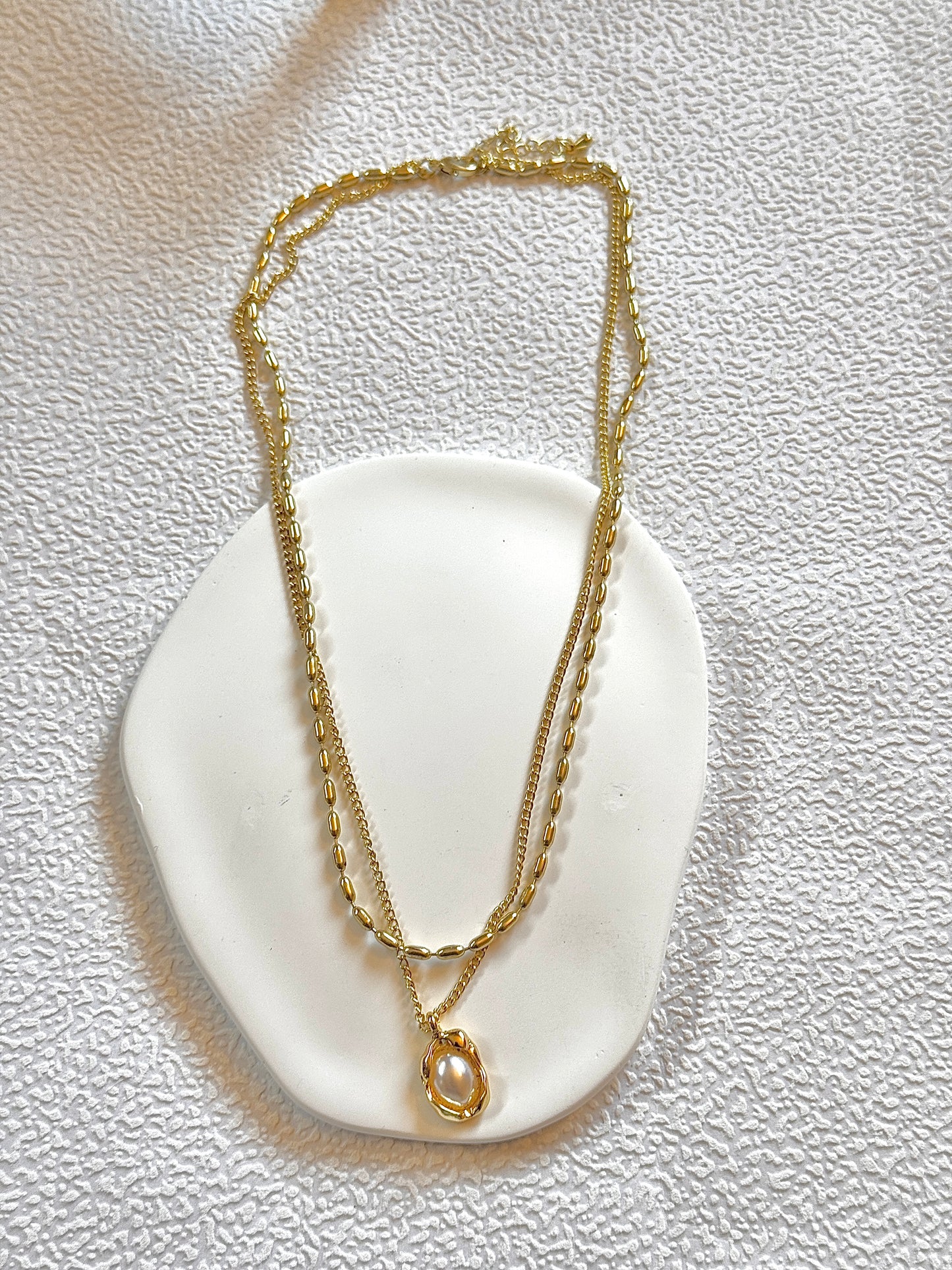 pearl double-layer necklace