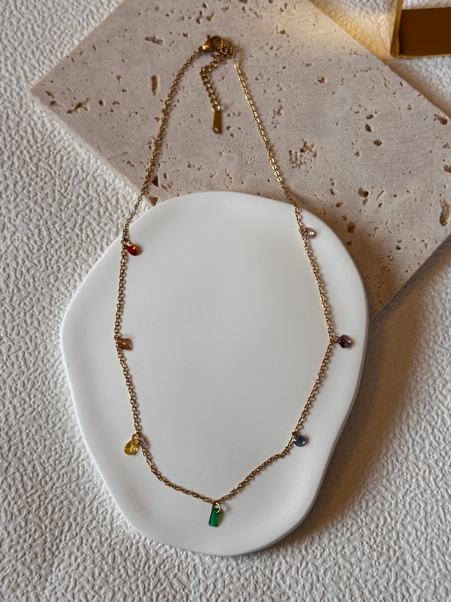 Colorful Zircon Pendant Necklace For Women