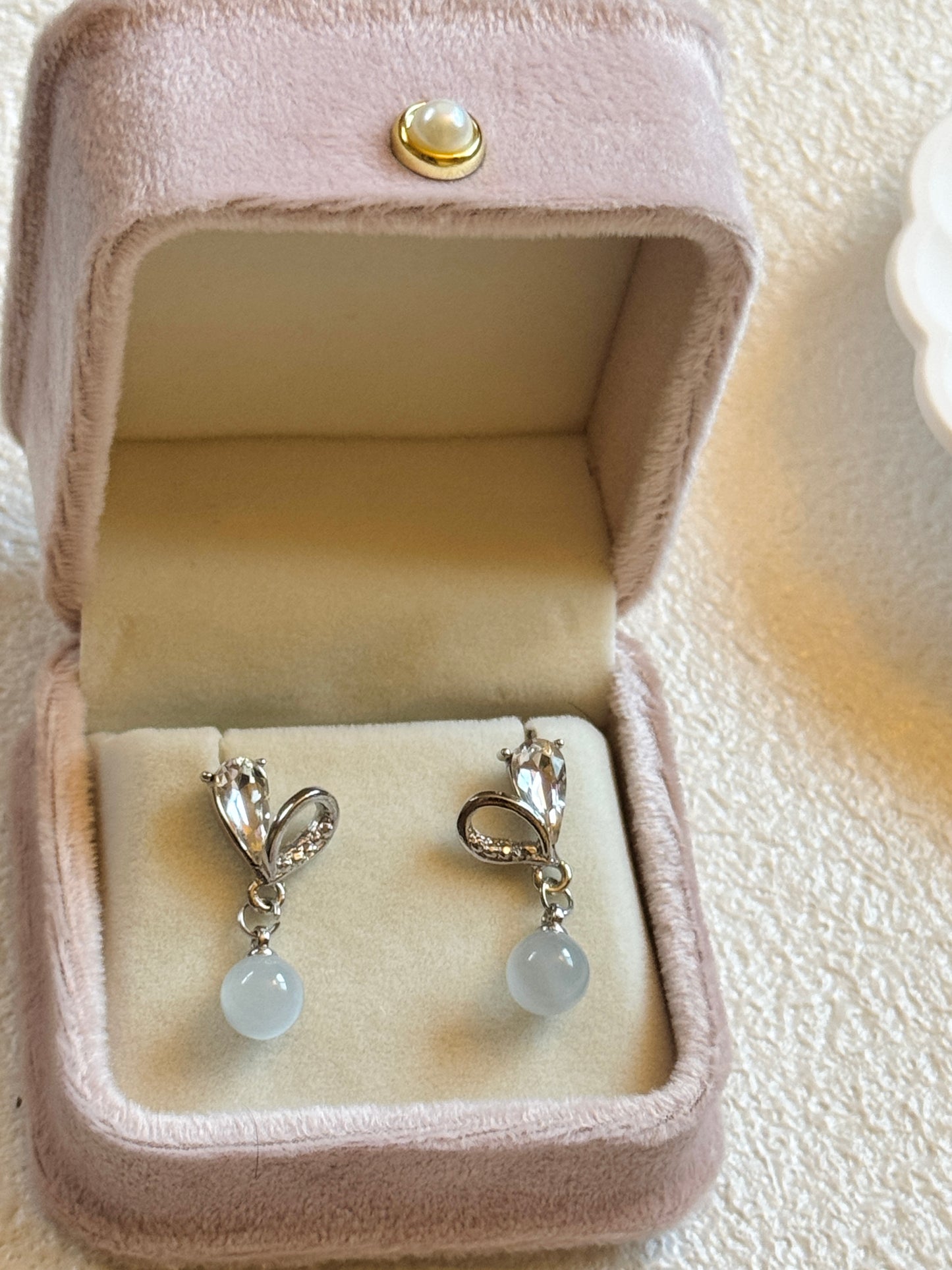 Heart Shaped Stone Exquisite Earrings for Women