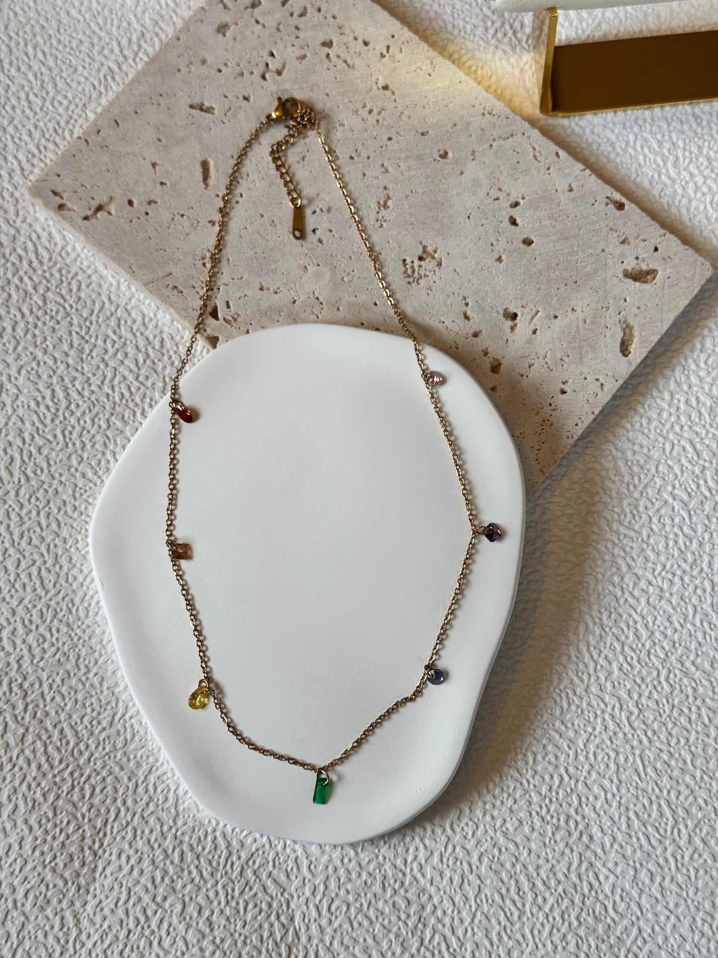 Colorful Zircon Pendant Necklace For Women