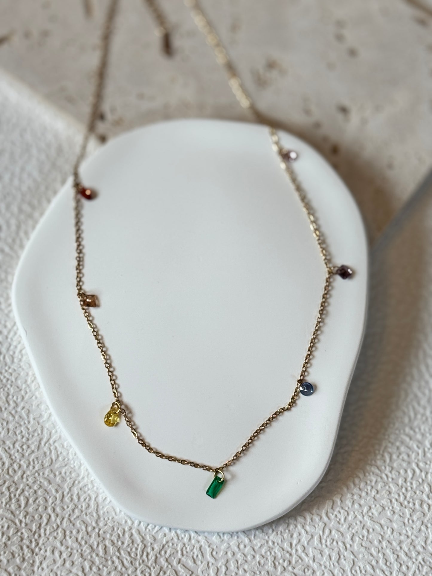 Colorful Zircon Pendant Necklace For Women
