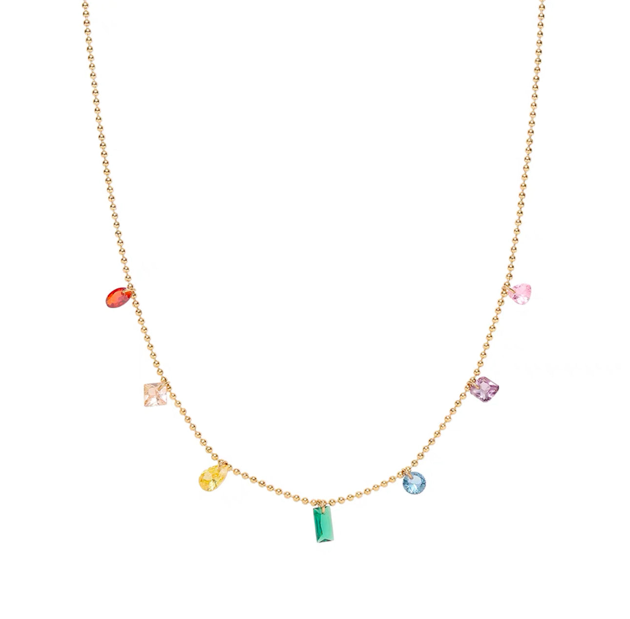 Colorful Zircon Pendant Necklace For Women