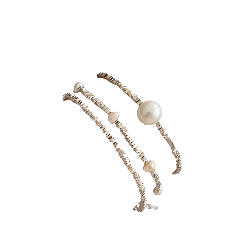 Taels of broken silver ~ Pearl bracelet For women