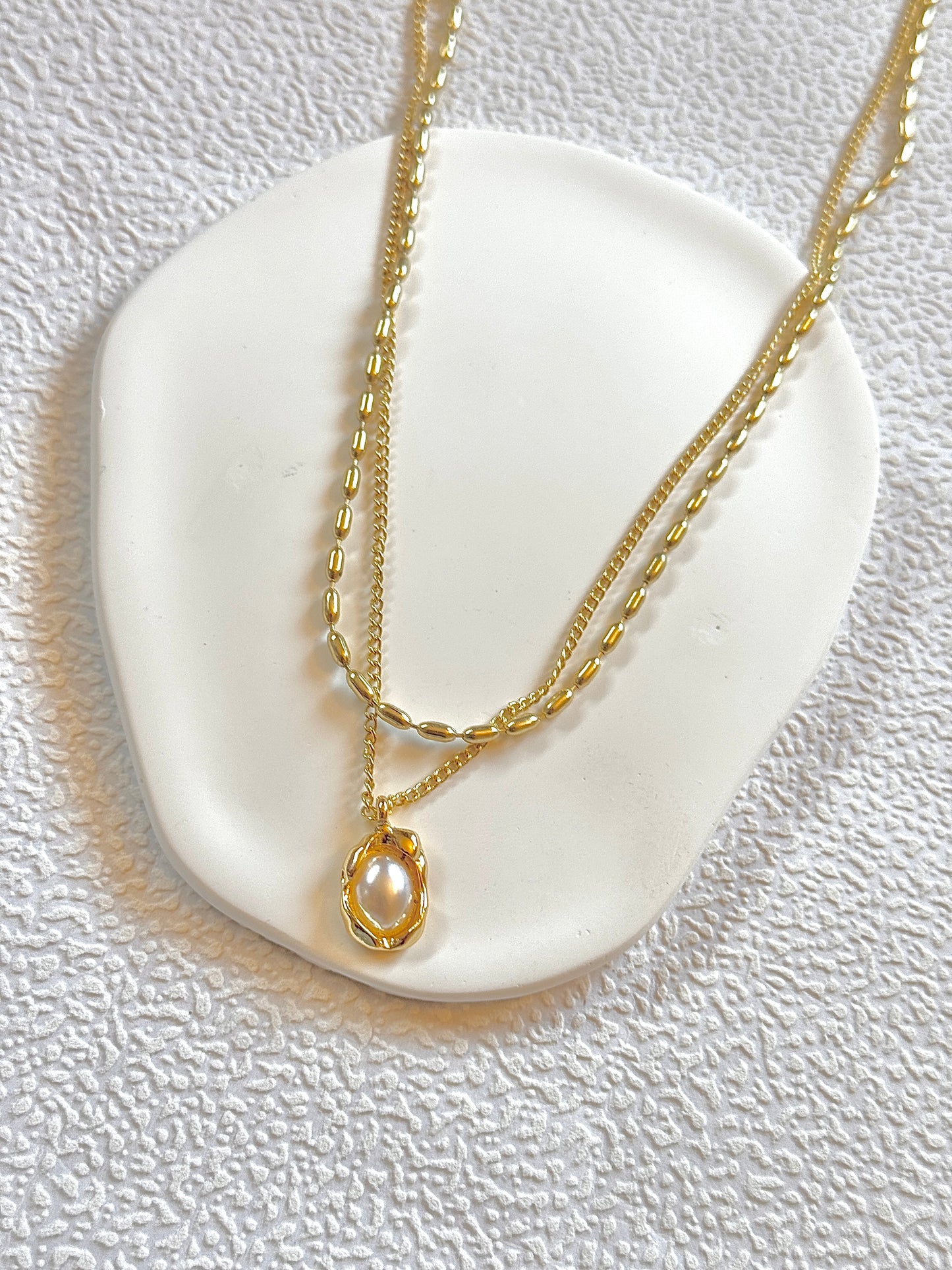 pearl double-layer necklace