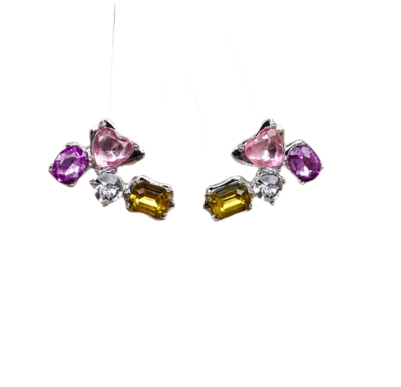 Rhinestone Colorful Stone Earrings for women