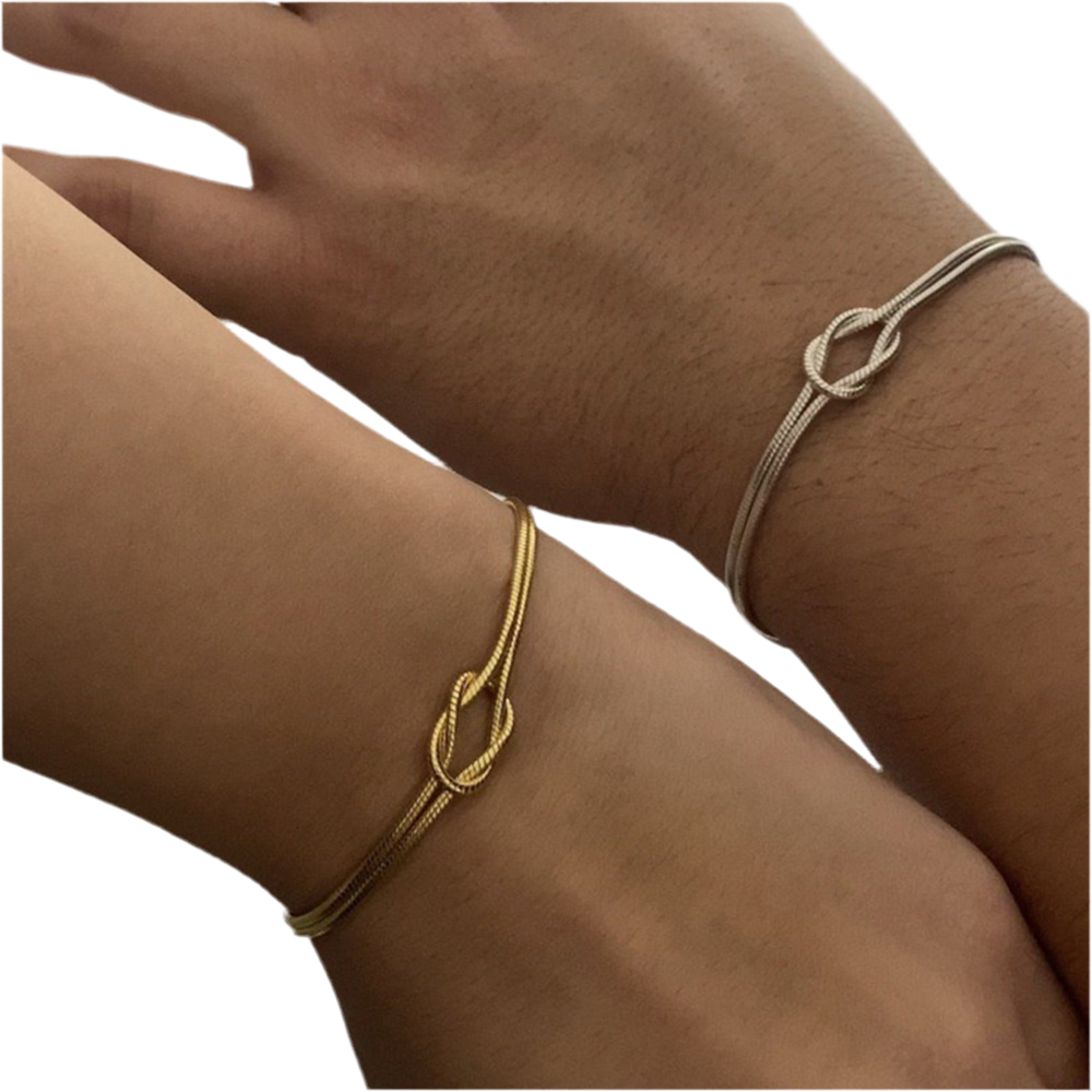 Snake chain Necklace & bracelet hand-knotted clavicle chain