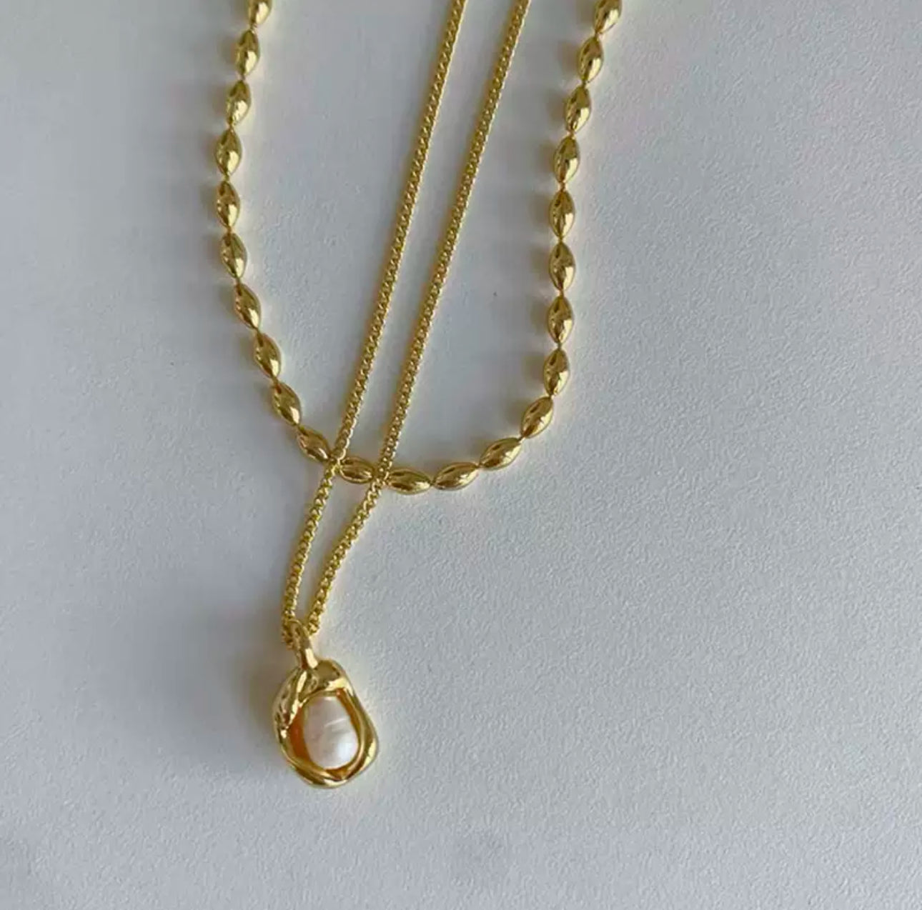 pearl double-layer necklace