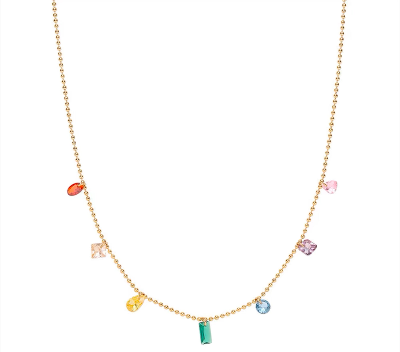 Colorful Zircon Pendant Necklace For Women