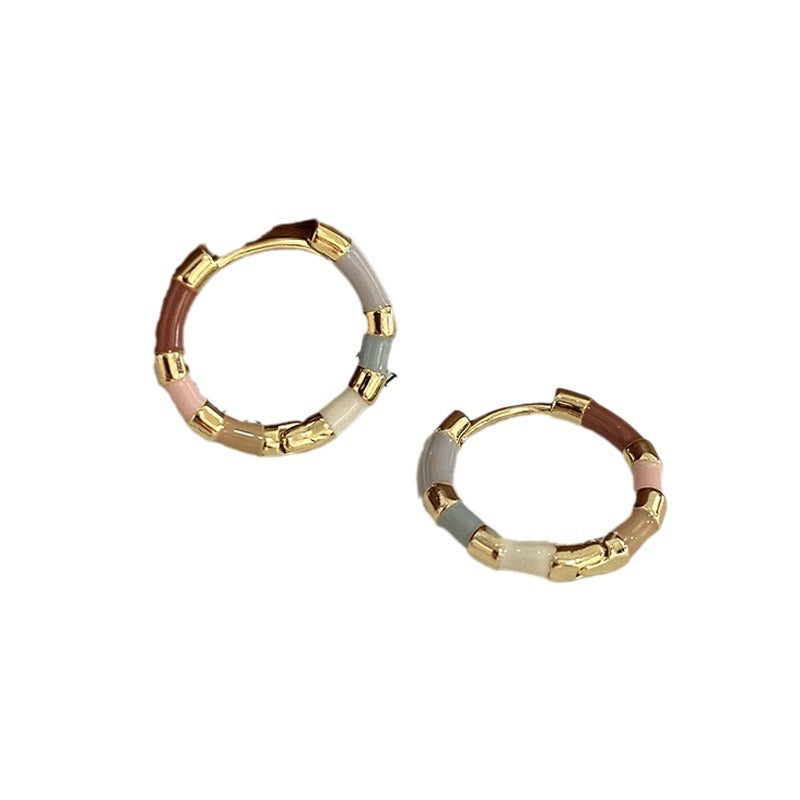 Colorful glaze earrings