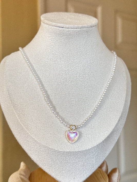 Heart Pearl Necklace