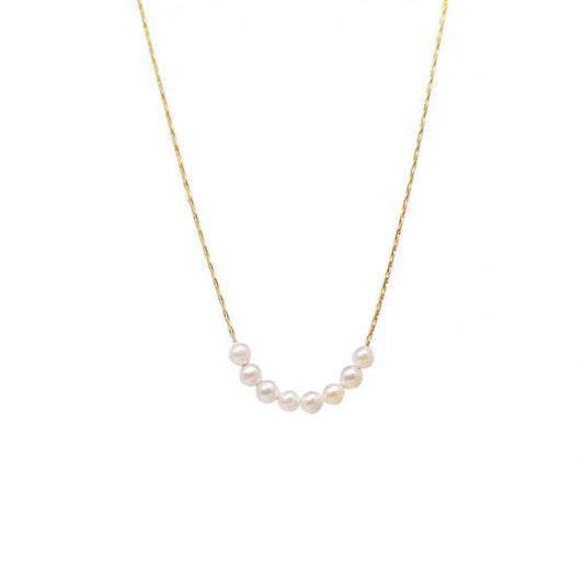 Pearl clavicle necklace niche temperament socialite necklace