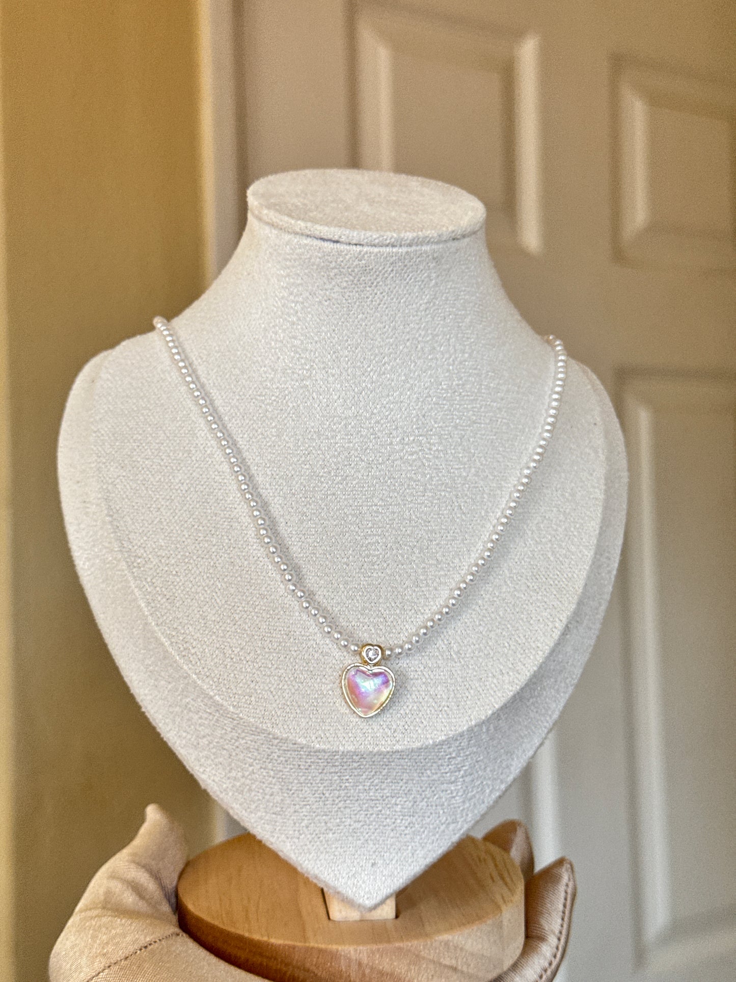 Heart Pearl Necklace