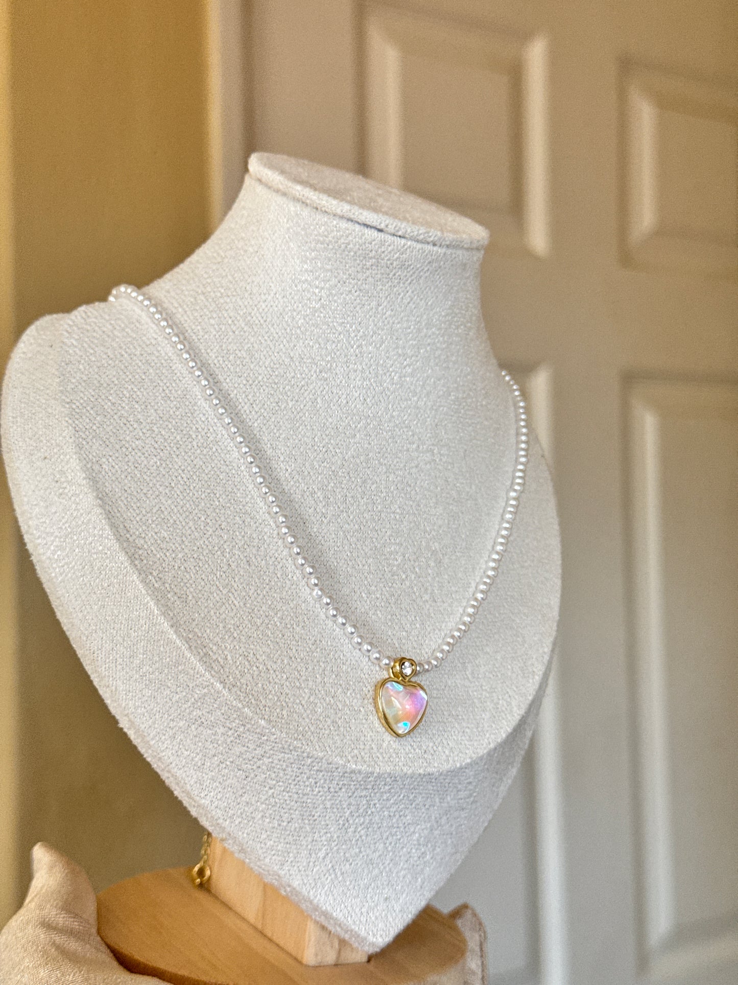 Heart Pearl Necklace