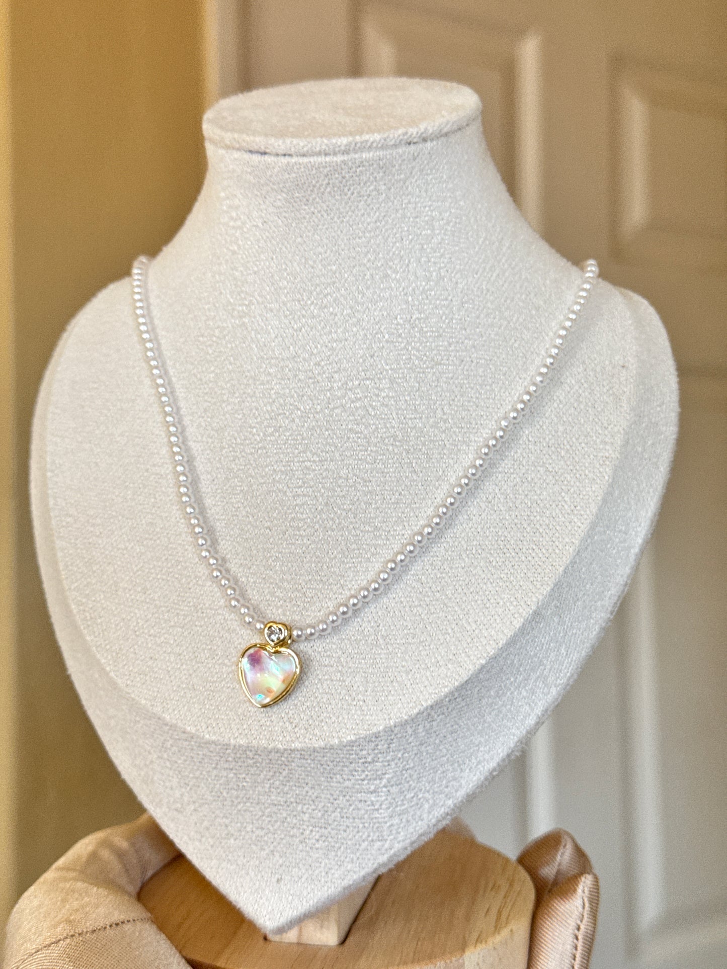 Heart Pearl Necklace