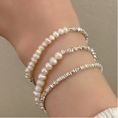 Taels of broken silver ~ Pearl bracelet For women