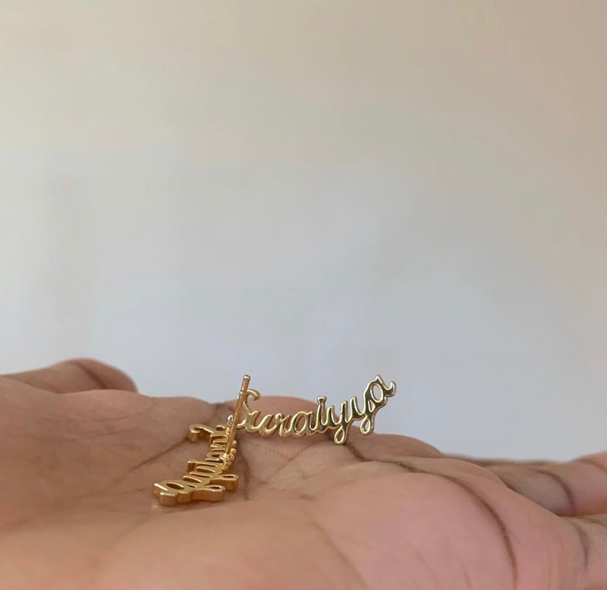 Custom Name Stud Earrings