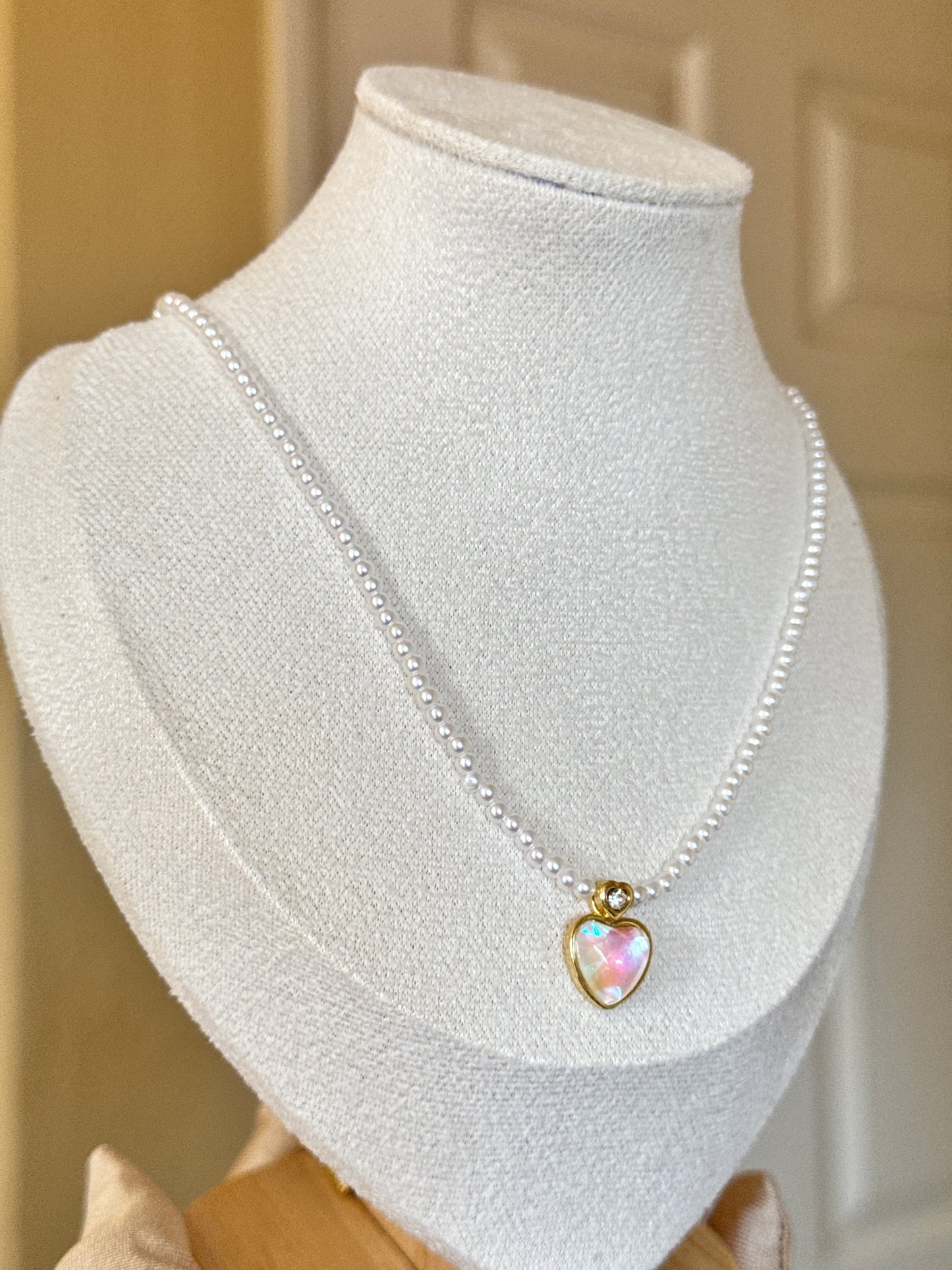 Heart Pearl Necklace