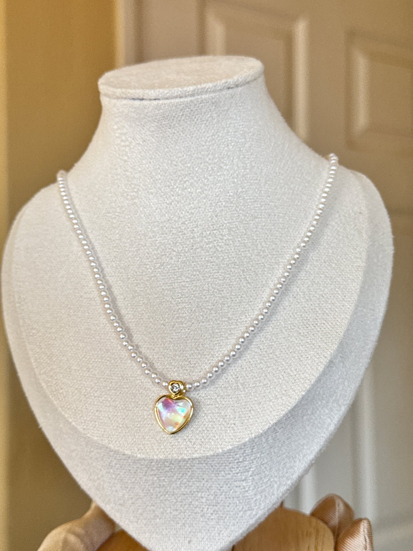 Heart Pearl Necklace