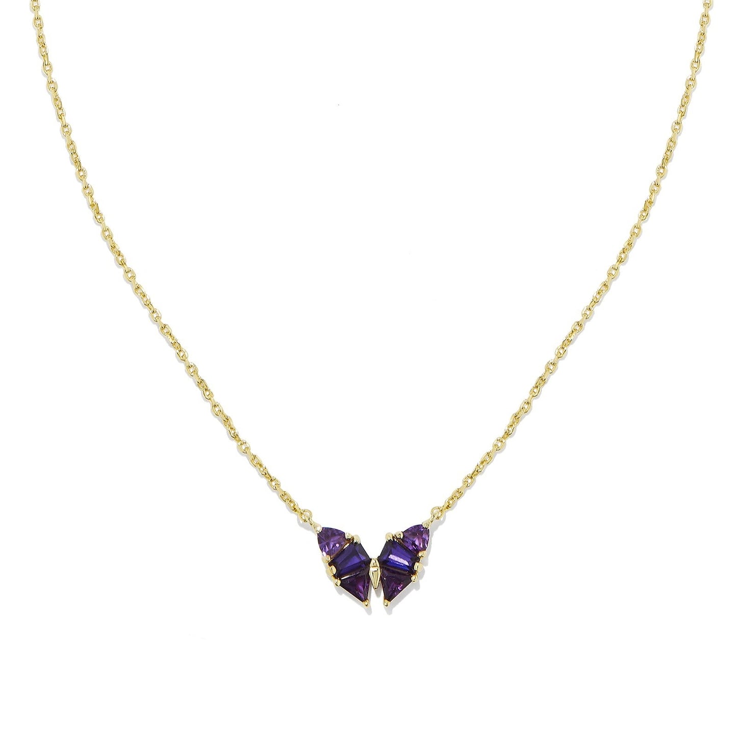 Butterfly zircon necklace crystal pendants