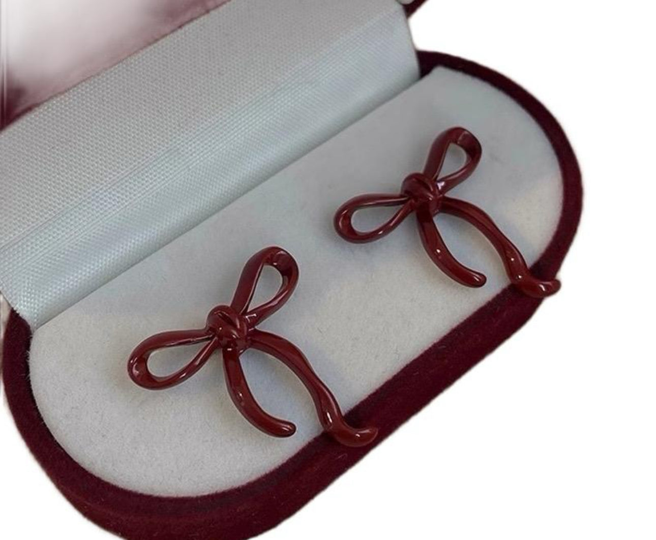 Red Bow Earrings