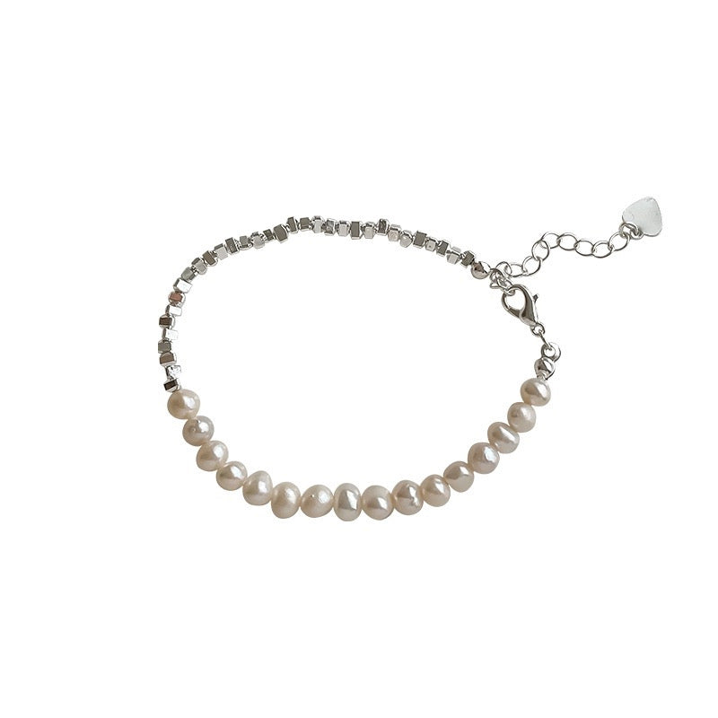 Taels of broken silver ~ Pearl bracelet For women